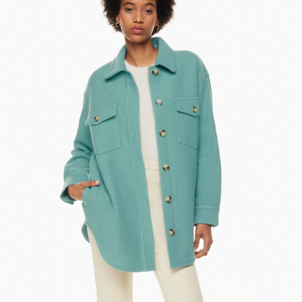 THE GANNA™ SHIRT JACKET from Aritzia in Aquastone - Picture 2 of 5
